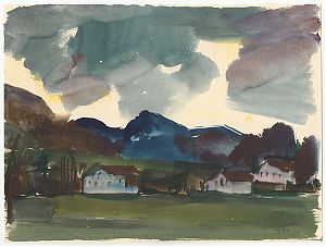 Klaus Honauer (Soyen-Wasserburg). - Aquarell, 1961