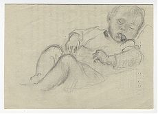 Ruth Speidel : Baby, Bleistiftzeichnung - Antiquariat Christine Schmid, Wasserburg am Inn