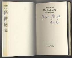 Botho Stauß: Die Widmung, signiert - Wasserburger Antiquariat / Christine Schmid