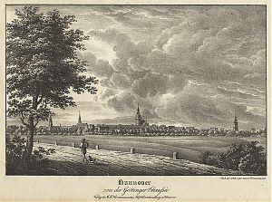 Hannover: Lithographie von A. Hornemann, c. 1850. - Hannover - Lithographie/A. Hornemann, c. 1850. - Wasserburger-Antiquariat Christine Schmid