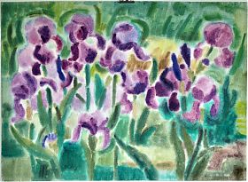 [Anonymus] : Iris/Schwertlilien : Aquarell / Wasserbuger Antiquariat / Christine Schmid